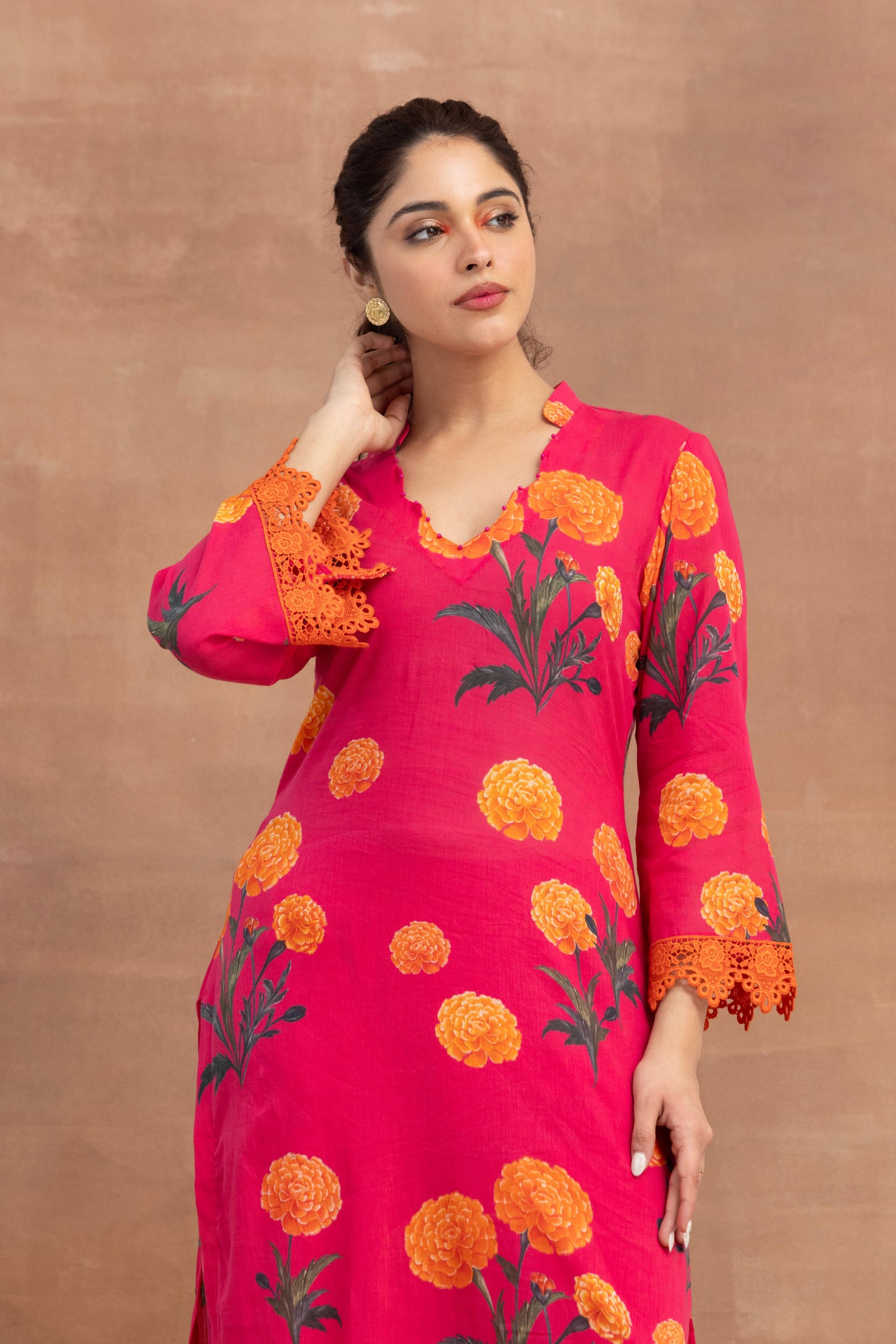 Kashish- Pink Printed Kurta Set