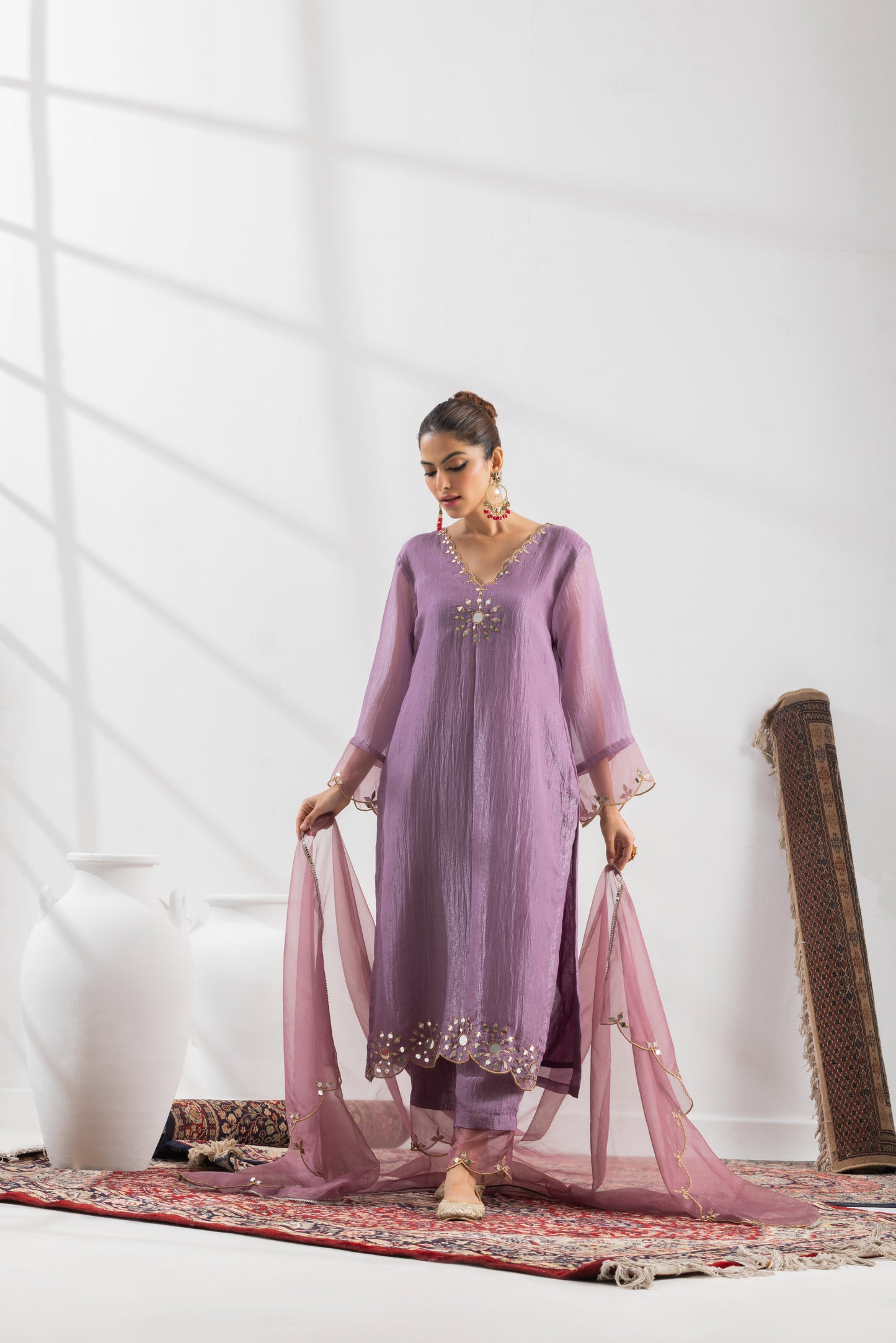 Roshni- Purple Suit Set