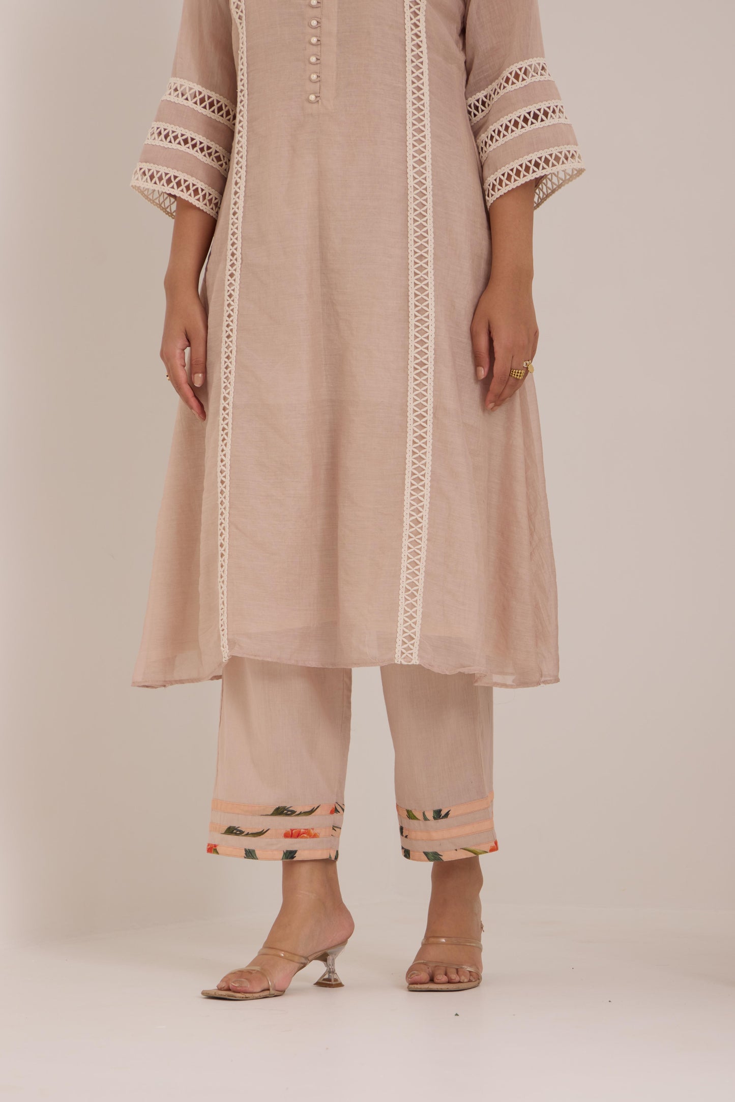 Savera-Champagne peach Suit set