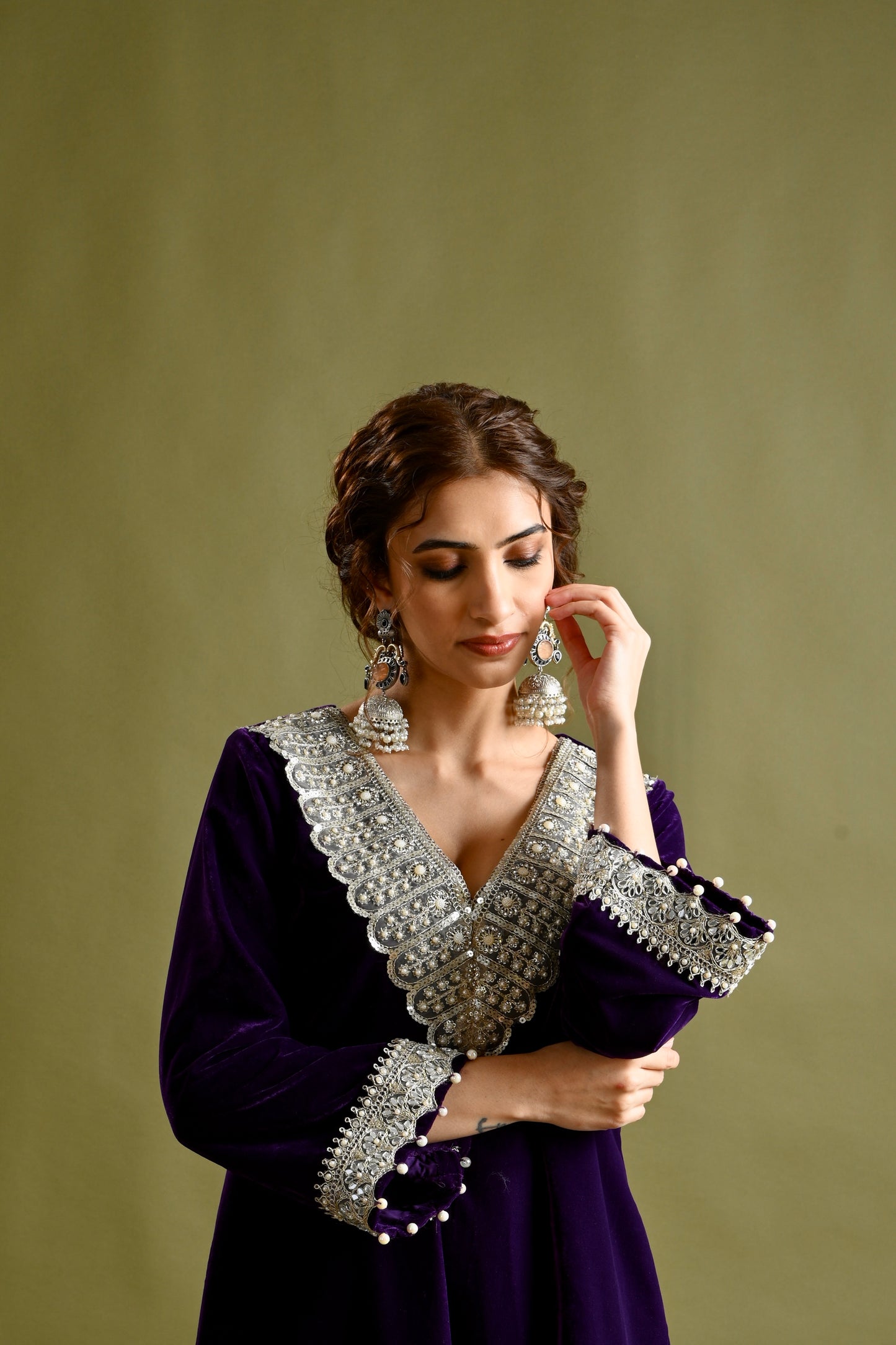 Zoya-Purple Velvet Coord Set