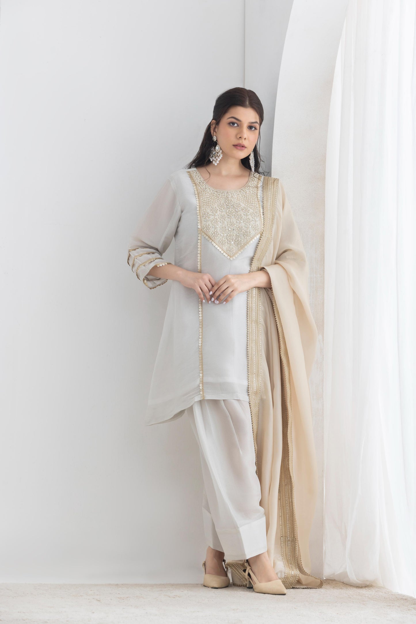 Mehreen - Farsi salwar tissue suit set