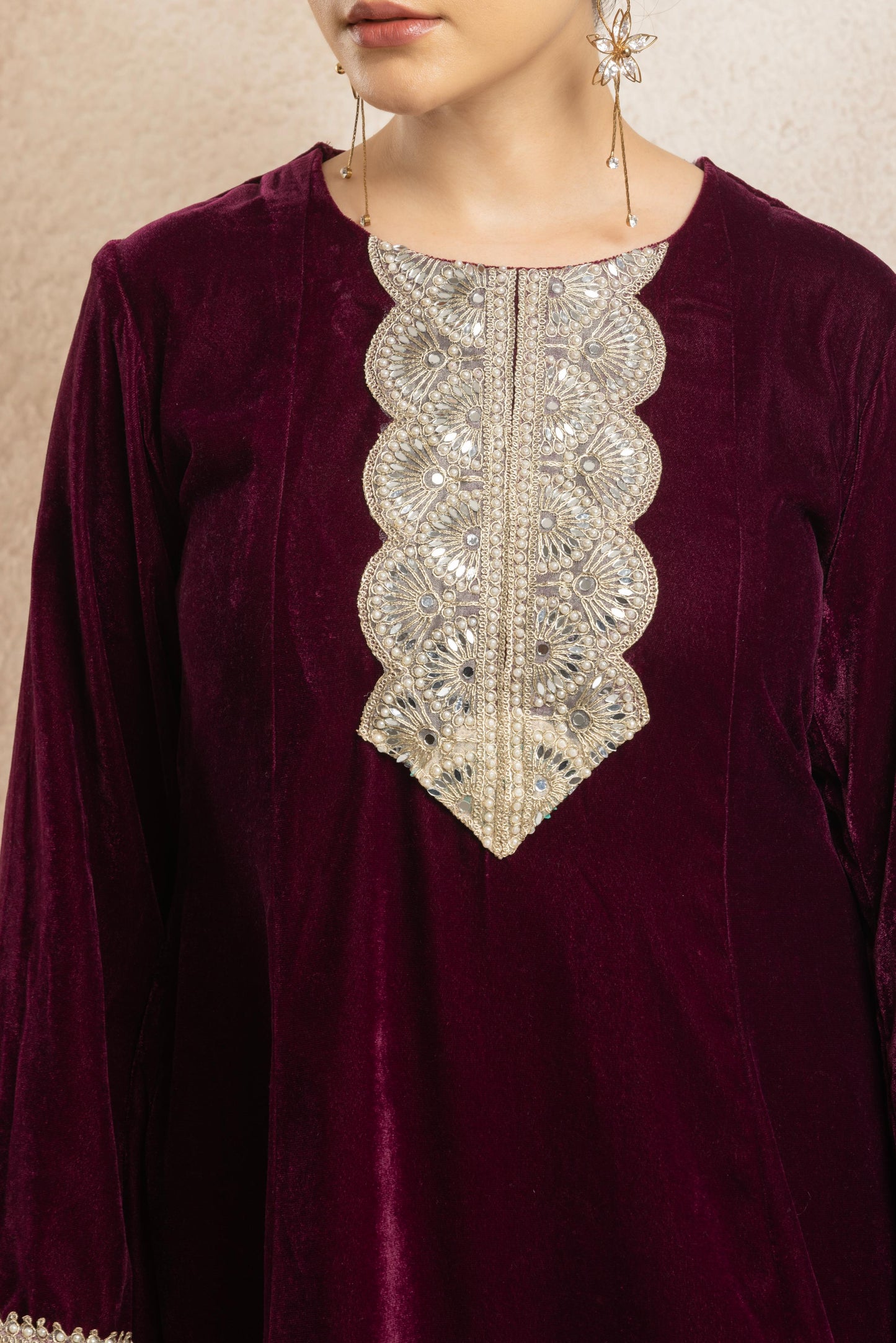 Ragini - Peplum Velvet Coord Set