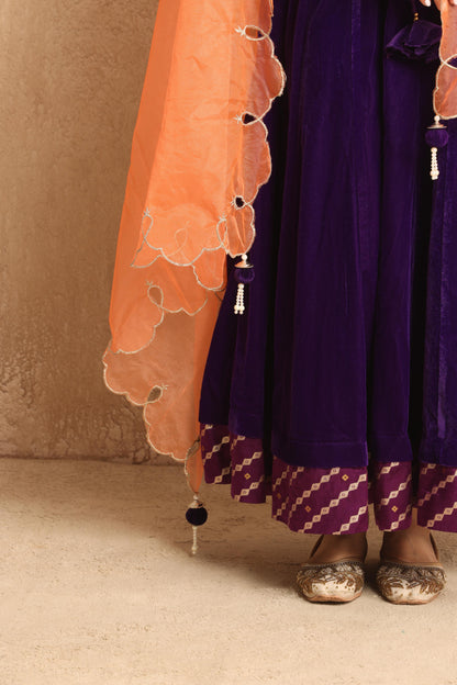 Saraswati- Anarkali Velvet set