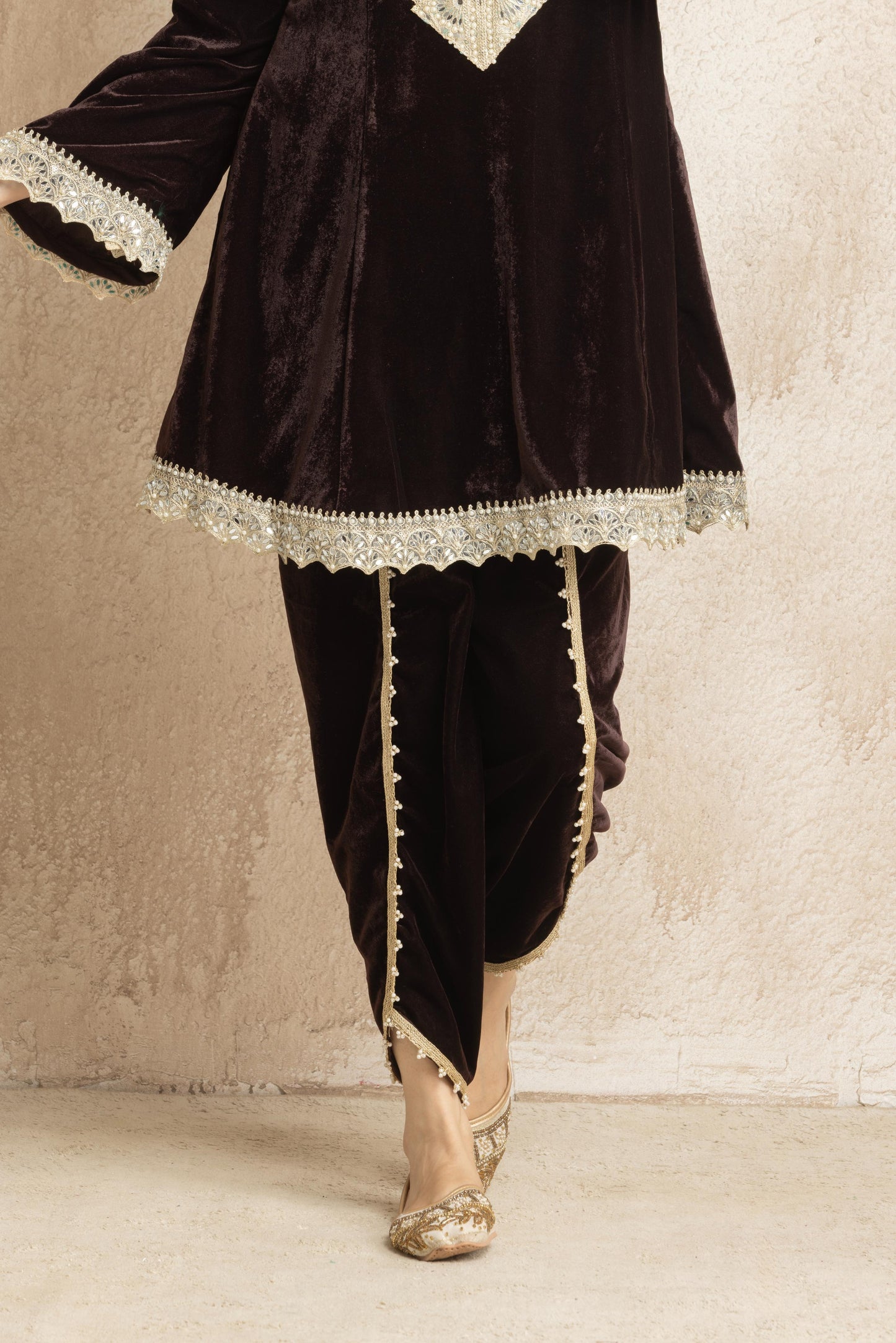 Kashika - Peplum Velvet Coord Set