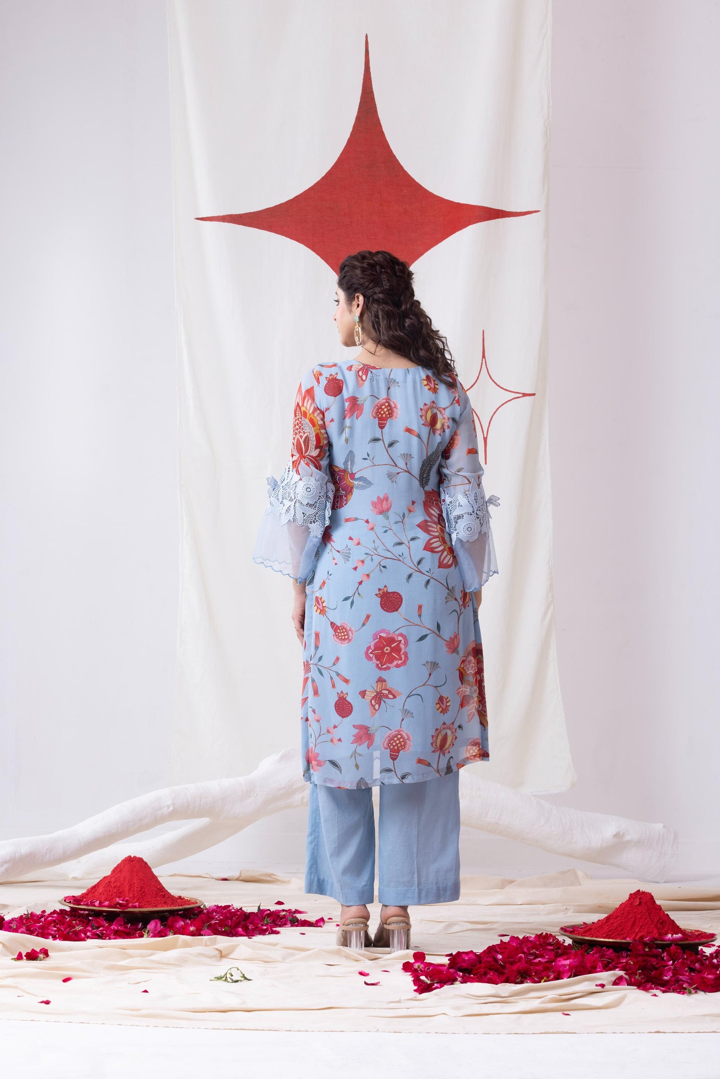 Neelkamal- Powder blue Kurta Set