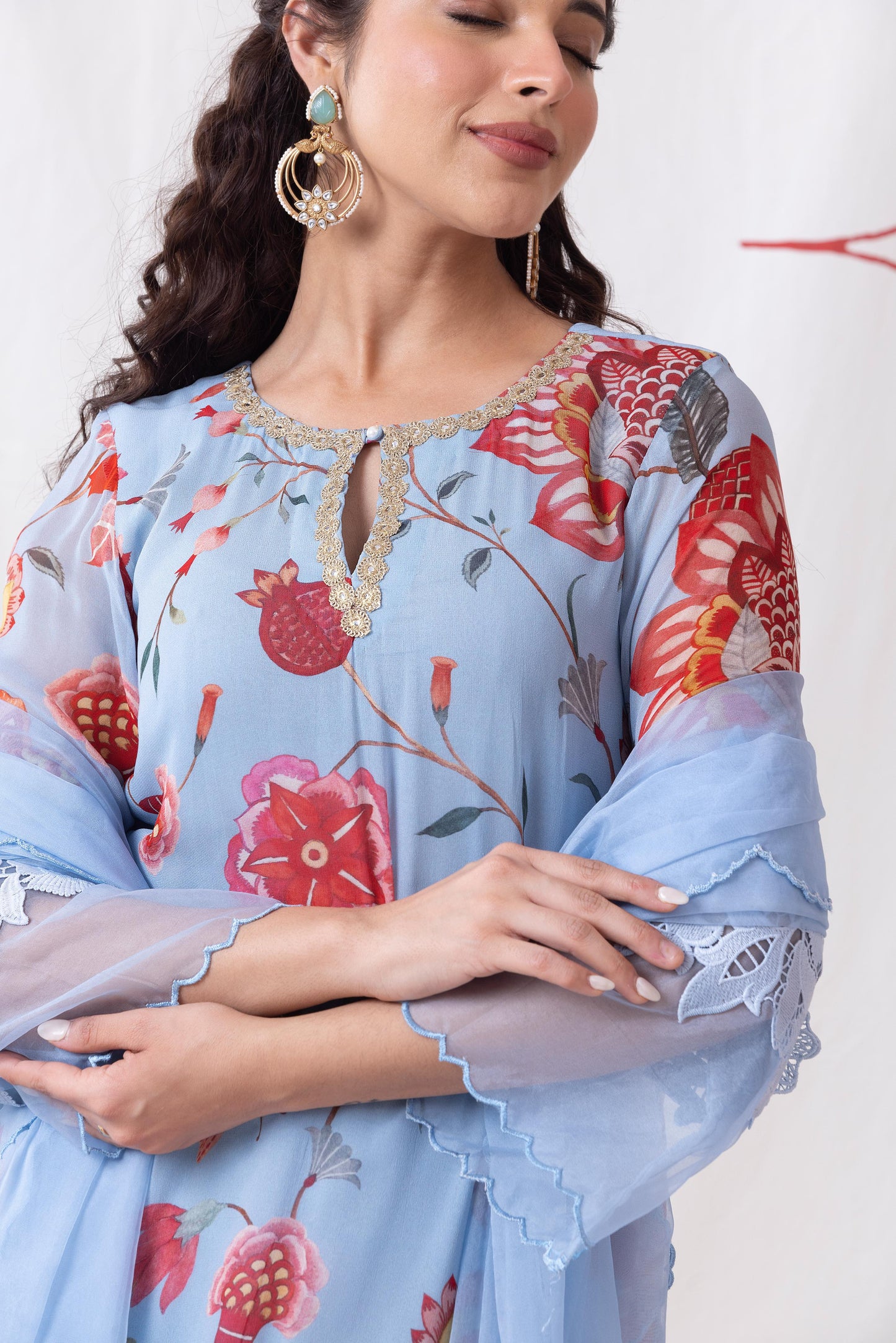 Neelkamal- Powder blue Kurta Set