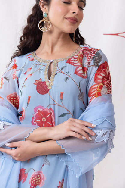 Neelkamal- Powder blue Kurta Set