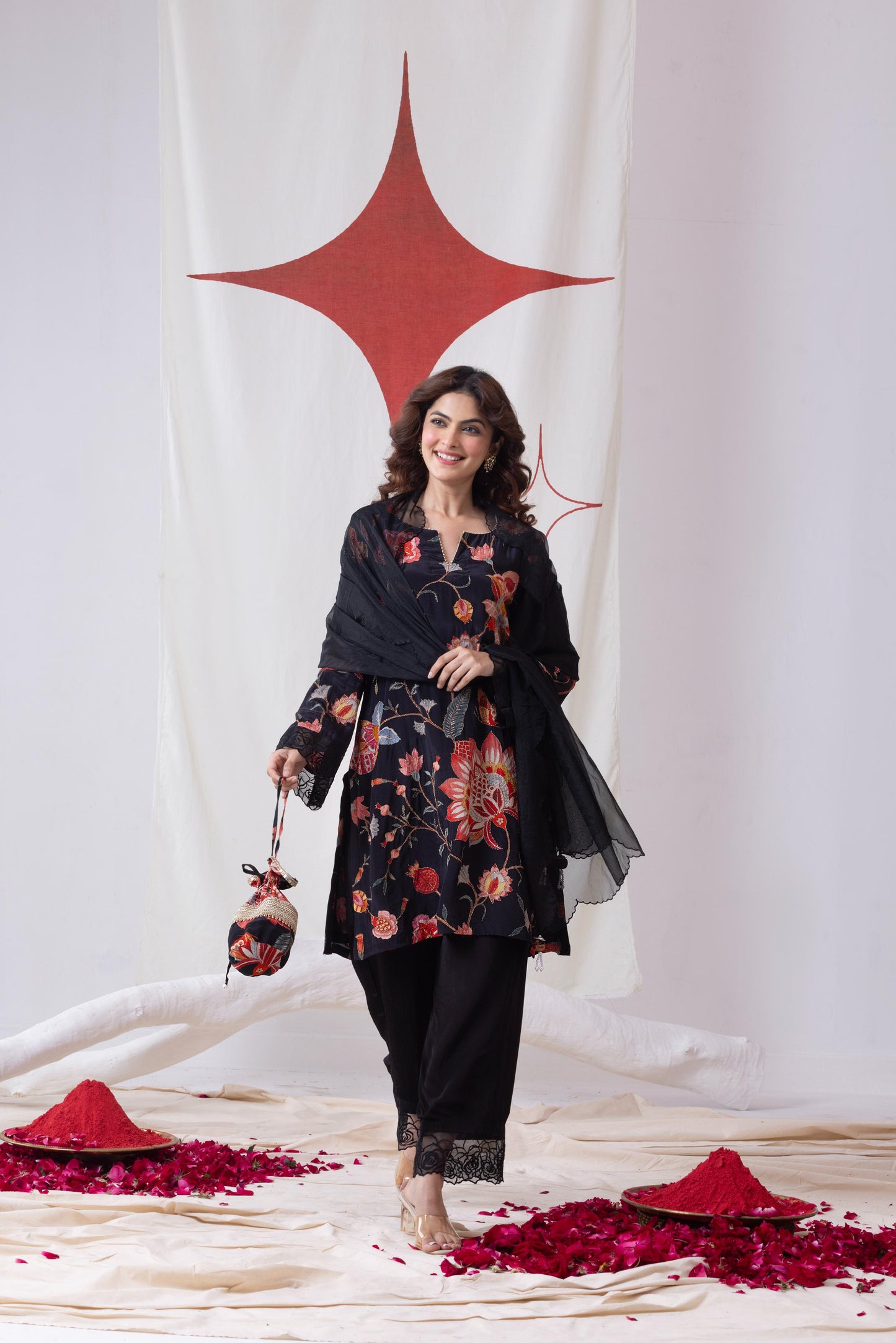 Pankhuri- Black Suit Set