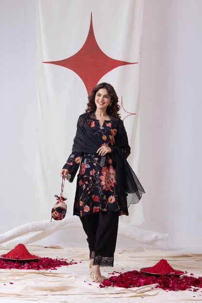 Pankhuri- Black Suit Set