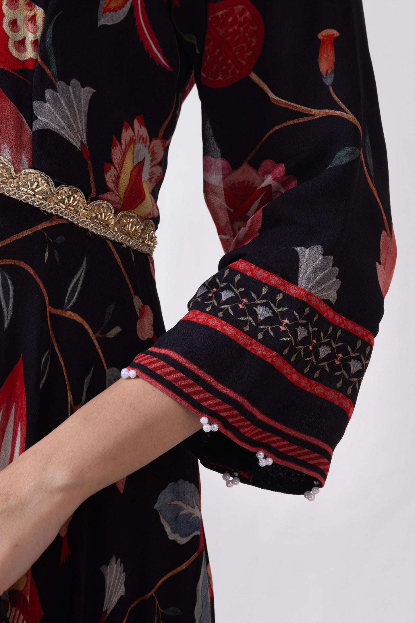 Bahar- Black Anarkali Set