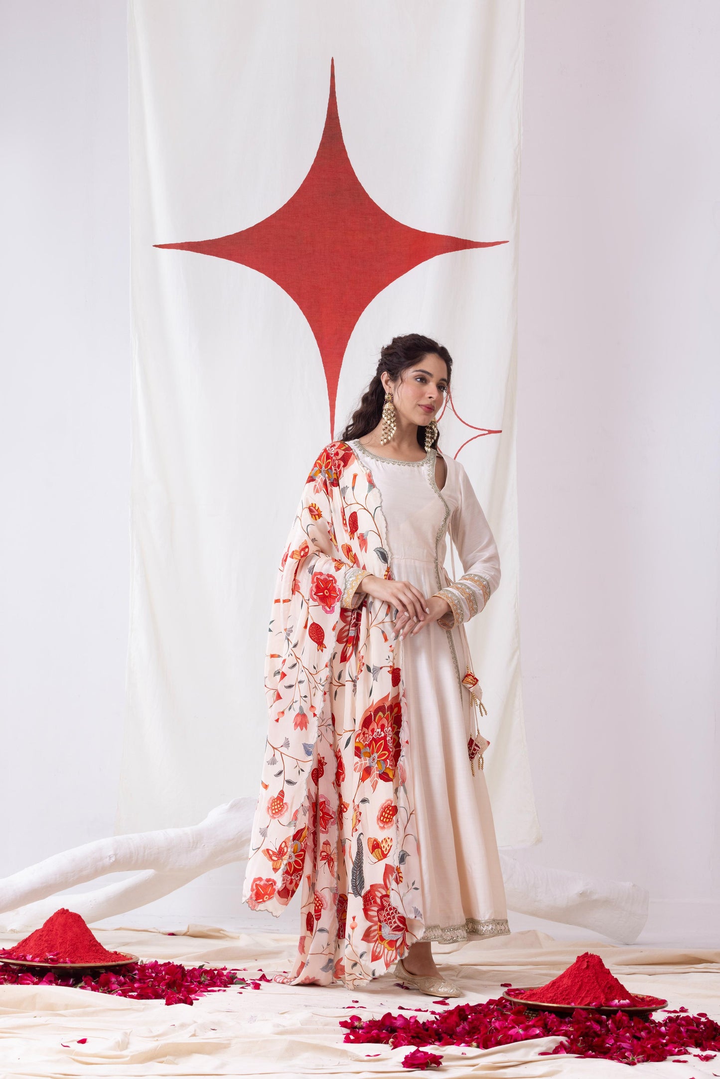 Amrita- Ivory Anarkali Set