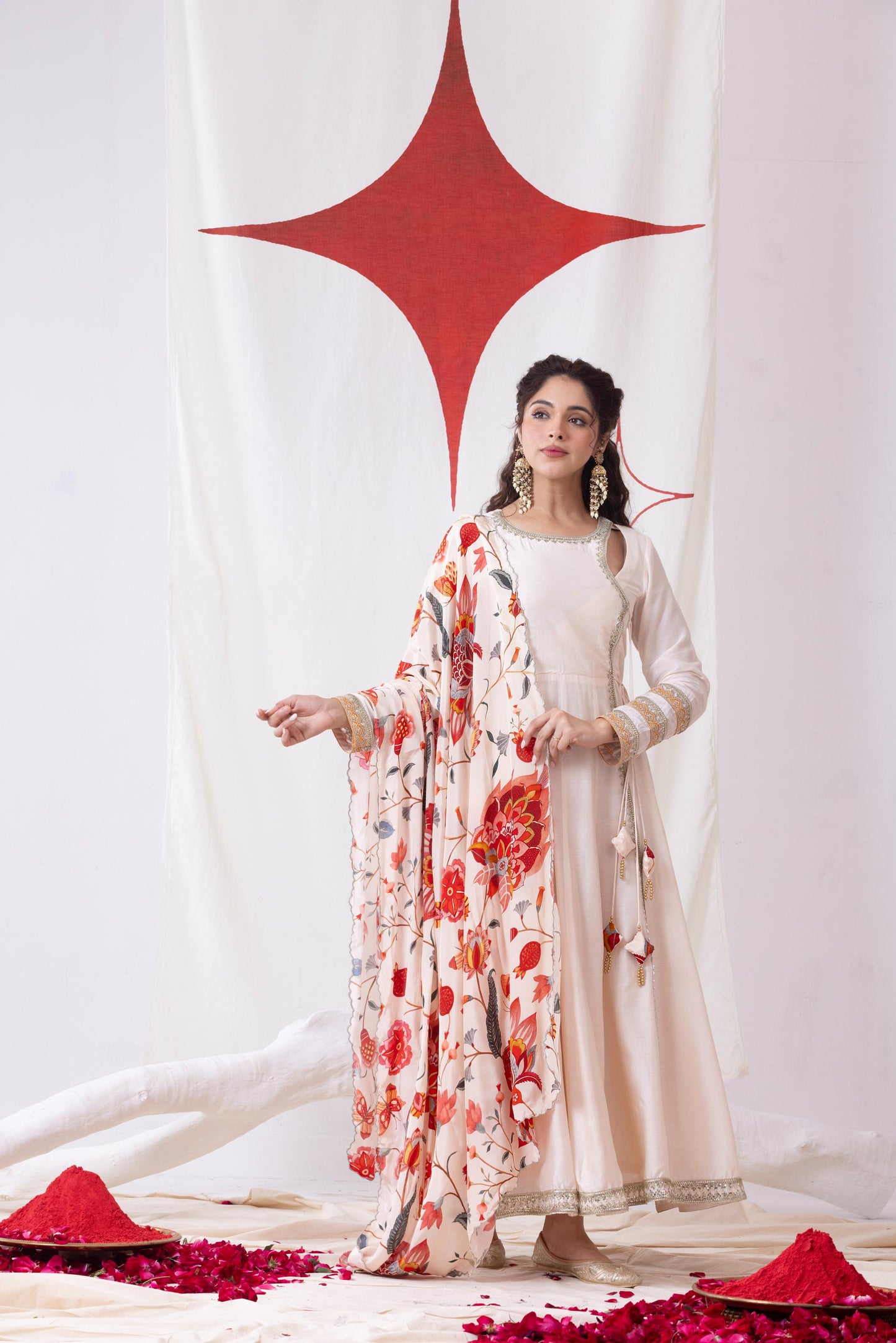 Amrita- Ivory Anarkali Set