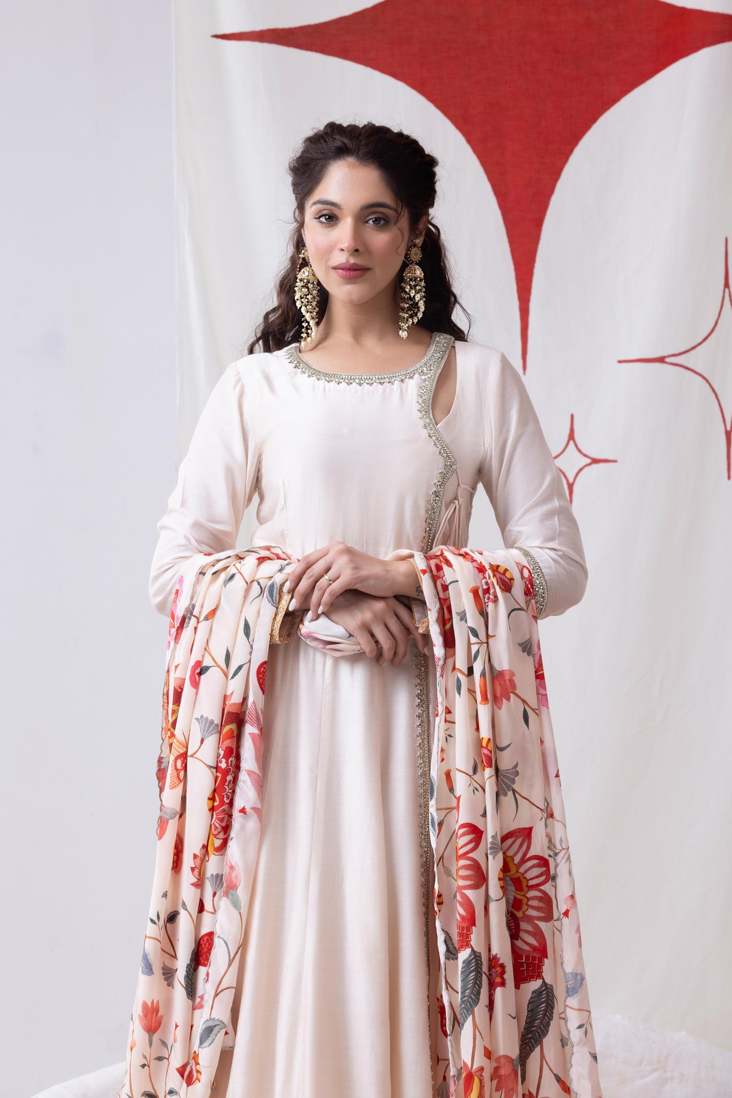 Amrita- Ivory Anarkali Set