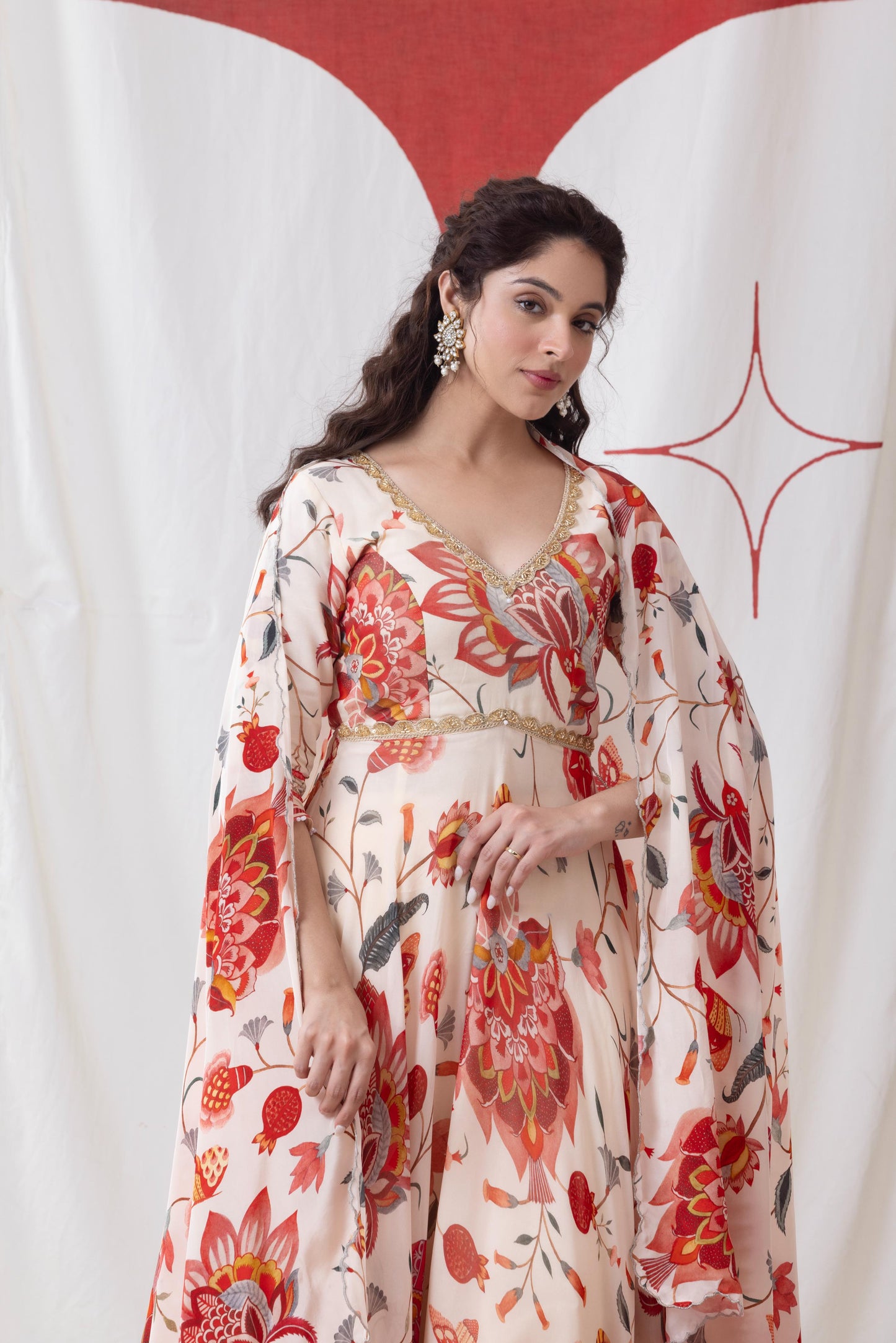 Mogra-Off-White Anarkali Set