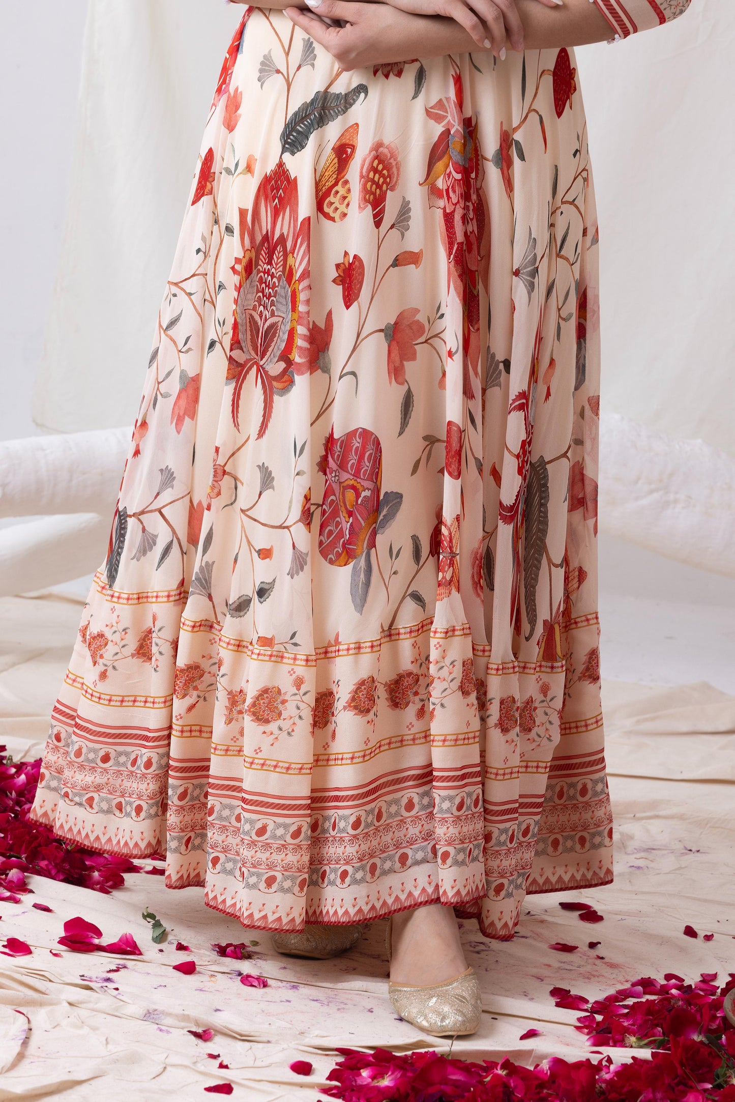Mogra-Off-White Anarkali Set