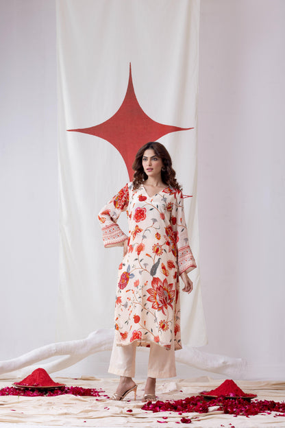 طقم بدلة ASHMITA البيضاء