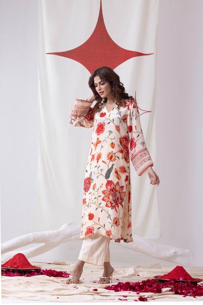 طقم بدلة ASHMITA البيضاء