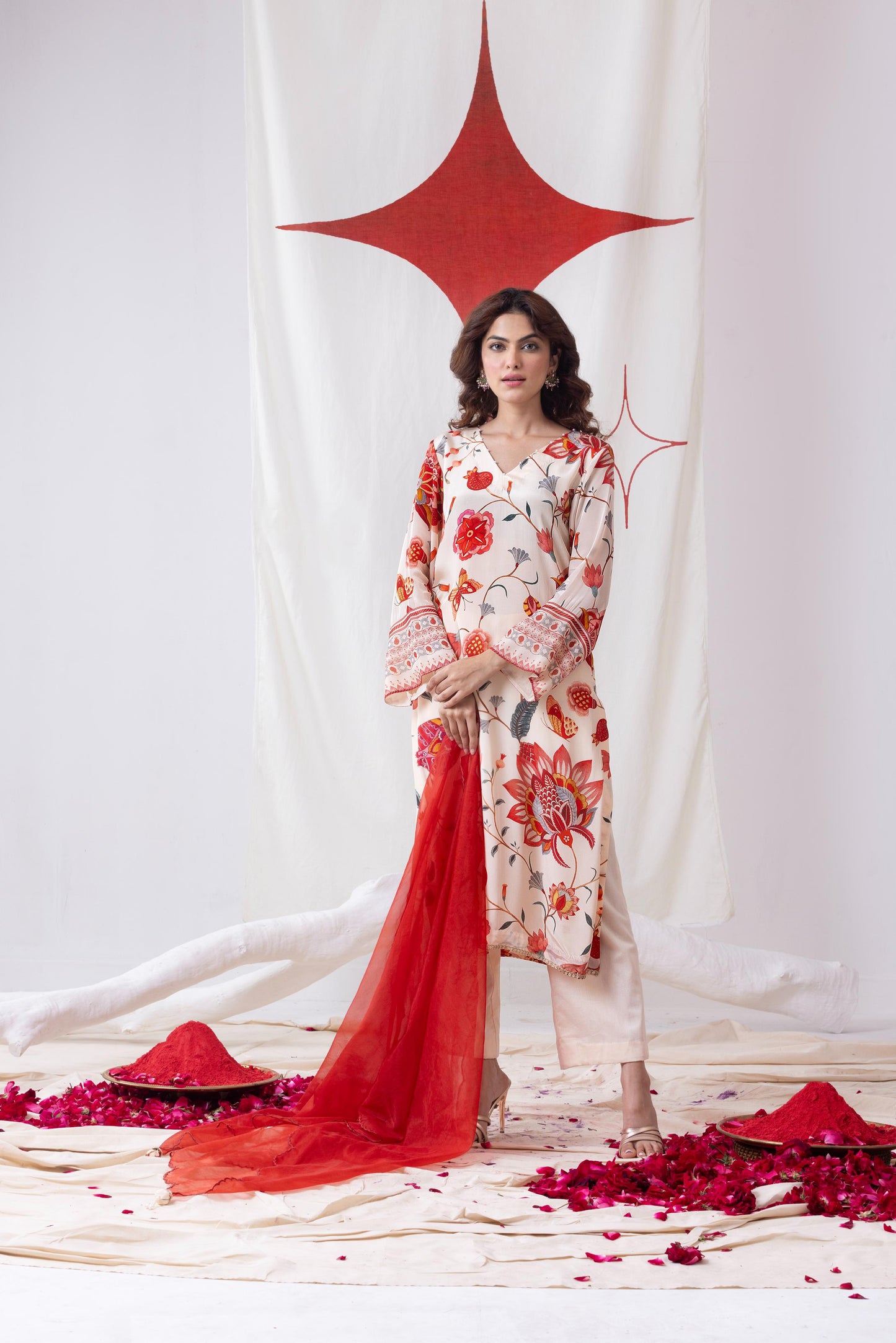 Ashmita -Off White Suit Set