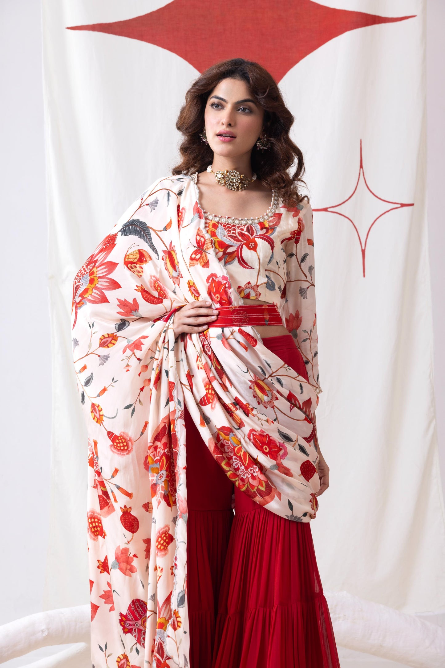Pankhuri- Sharara Drape Set