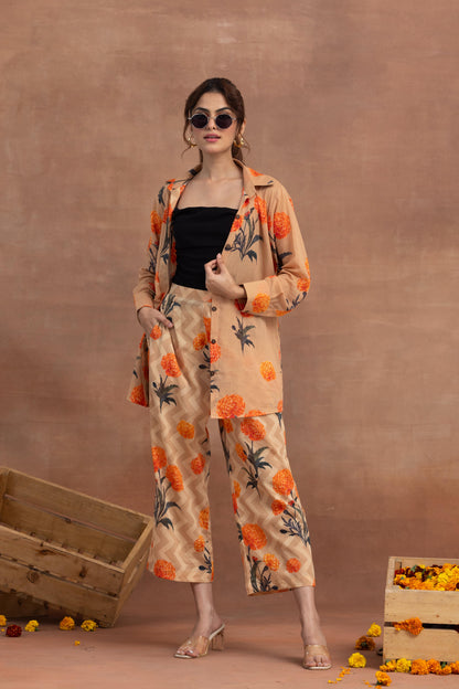 Svara-Fawn Shirt Coord Set
