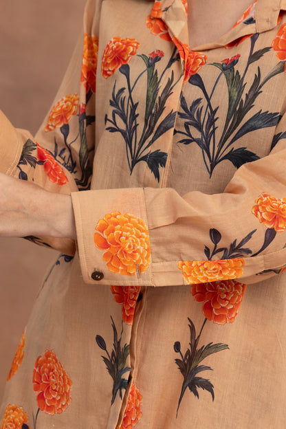 Svara-Fawn Shirt Coord Set
