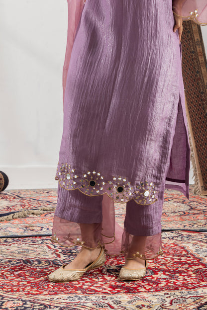 Roshni- Purple Suit Set