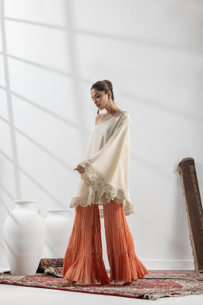 Rishu Lamba in Mihira- Off-Shoulder Garara Set