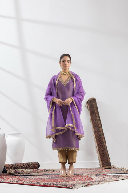 Jennifer in Lavanya- Purple Suit Set
