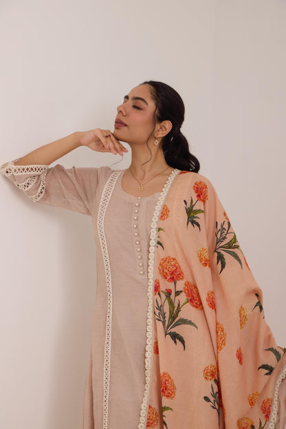 Savera-Champagne peach Suit set