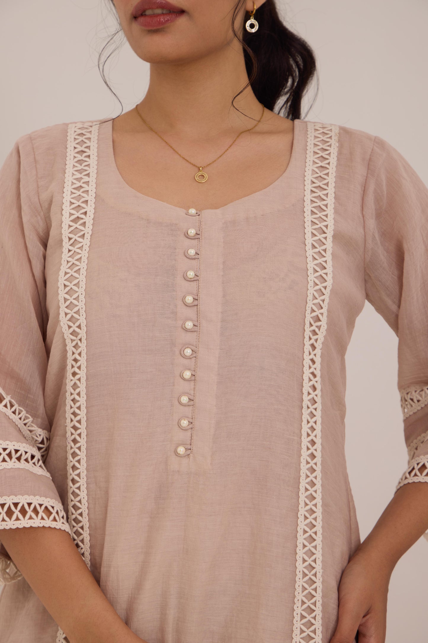 Savera-Champagne peach Suit set