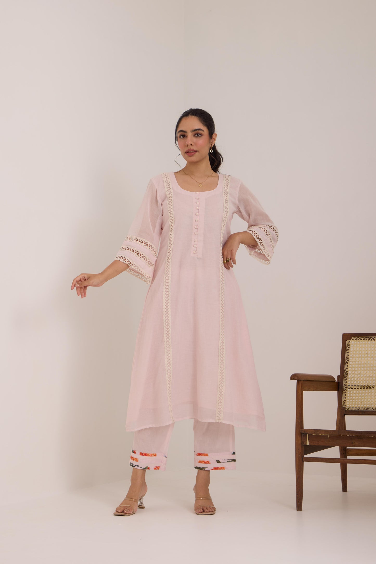 Tanira- Pink Suit set