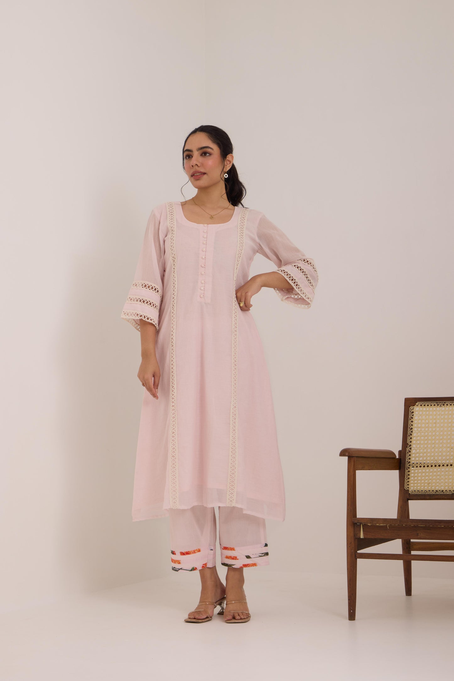 Tanira- Pink Suit set