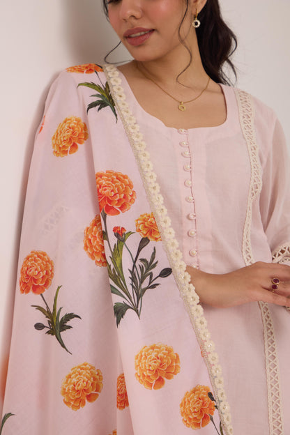 Tanira- Pink Suit set