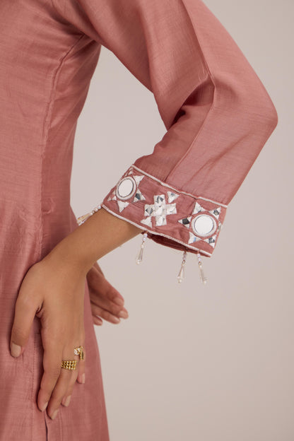 Lisha- Rose Pink Mul Suit set