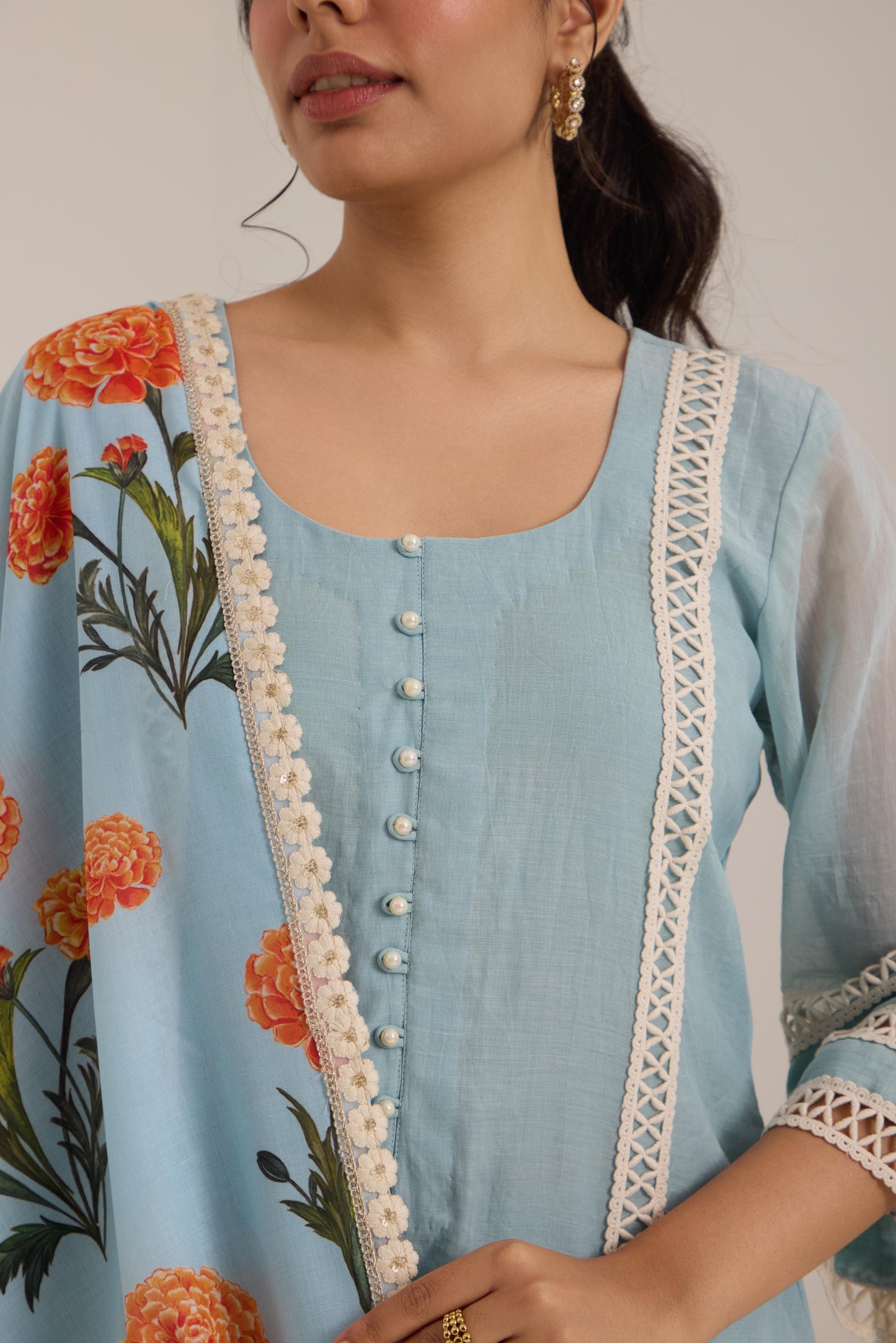 Jheel- Blue Suit set