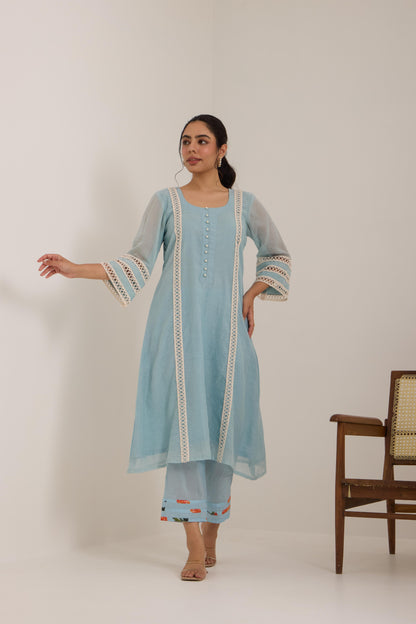 Jheel- Blue Suit set
