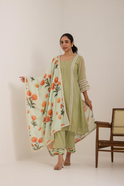 Nehal- Green Suit set