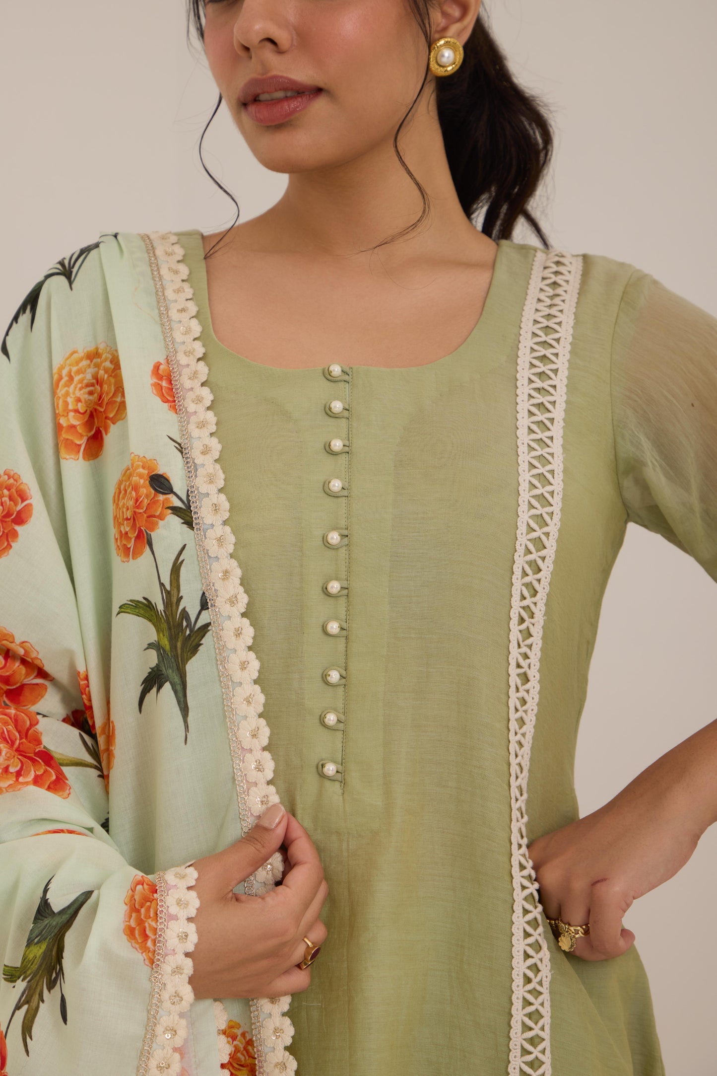 Nehal- Green Suit set