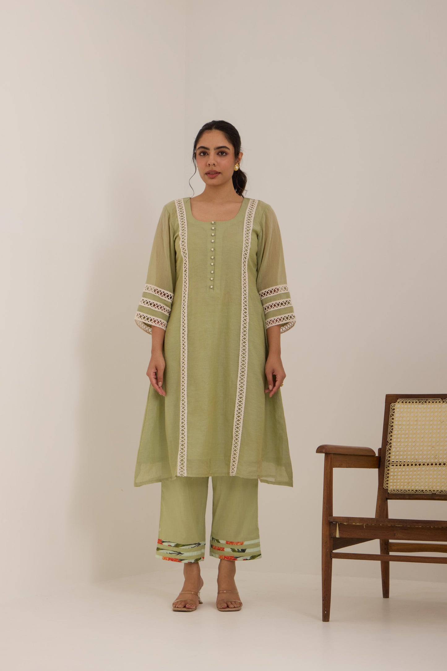 Nehal- Green Suit set