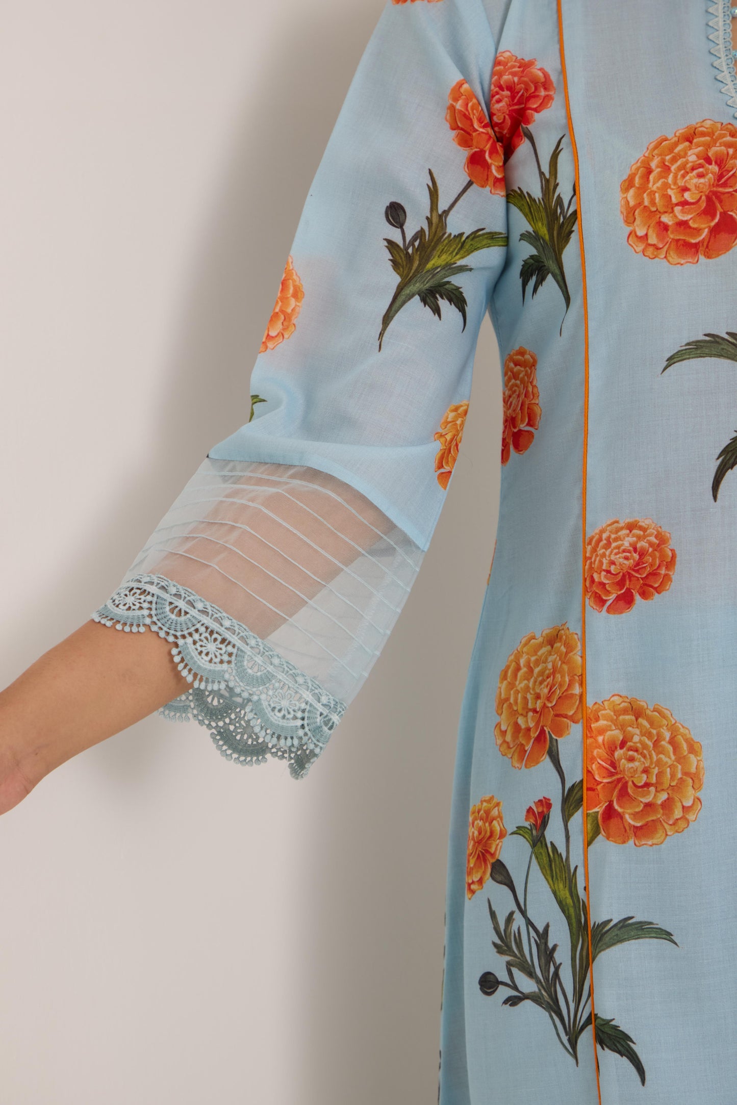 Asmani Blue Cotton Suit
