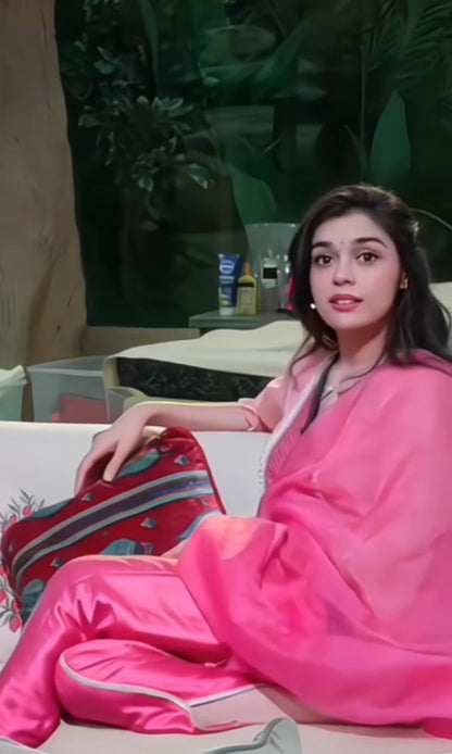 Eisha Singh in Nargis Pink Suit Set