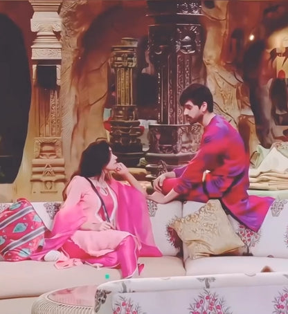 Eisha Singh in Nargis Pink Suit Set