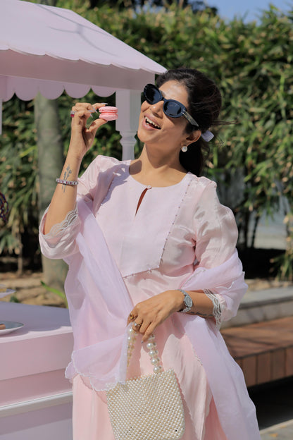 Rachna singh in Ananas - Pink Suit Set
