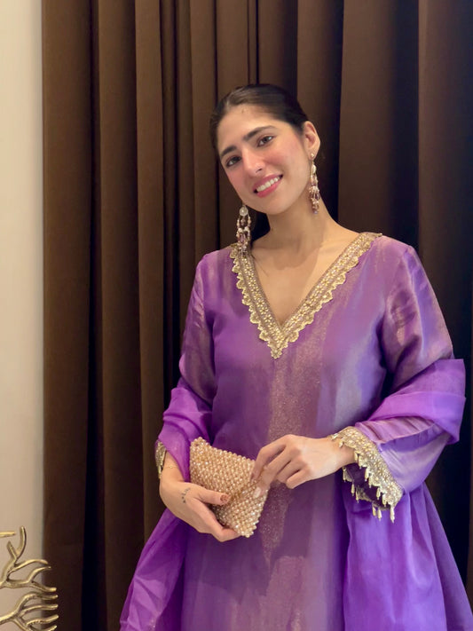 Jennifer in Lavanya- Purple Suit Set