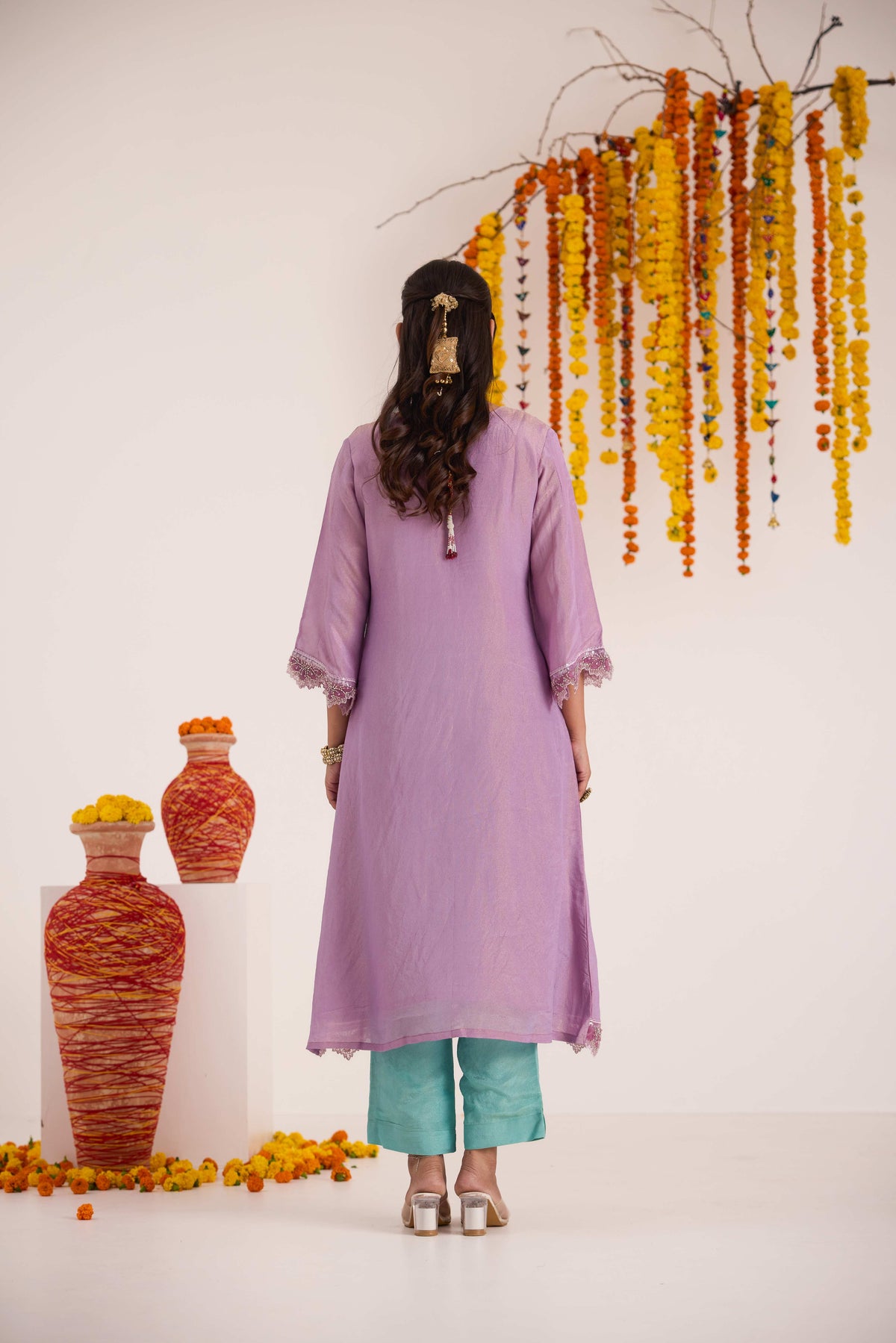 Rukmini Tissue Suit set
