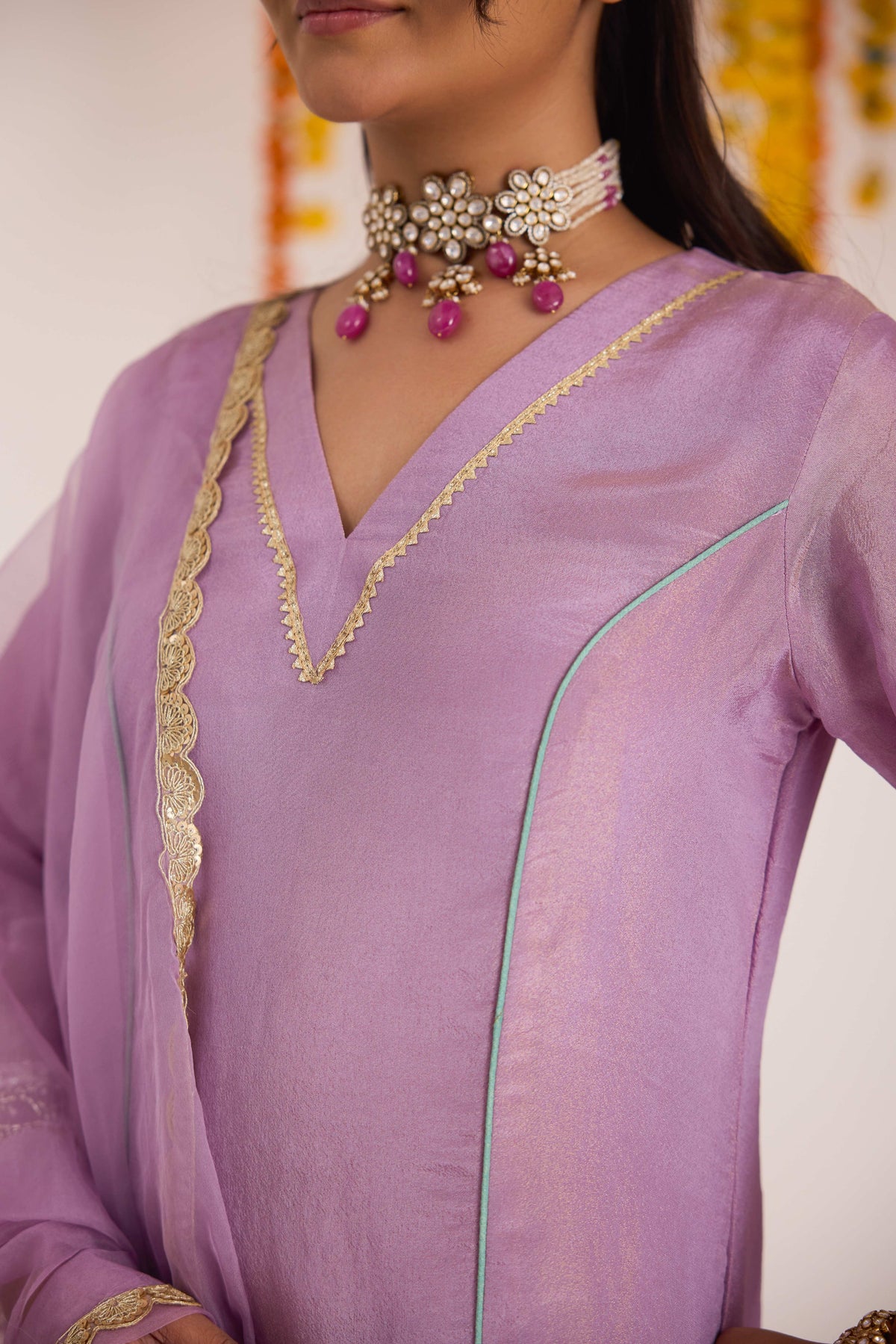 Rukmini Tissue Suit set