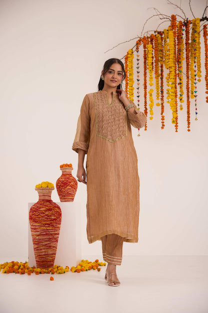 Shriya Crushed Tissue Suit set