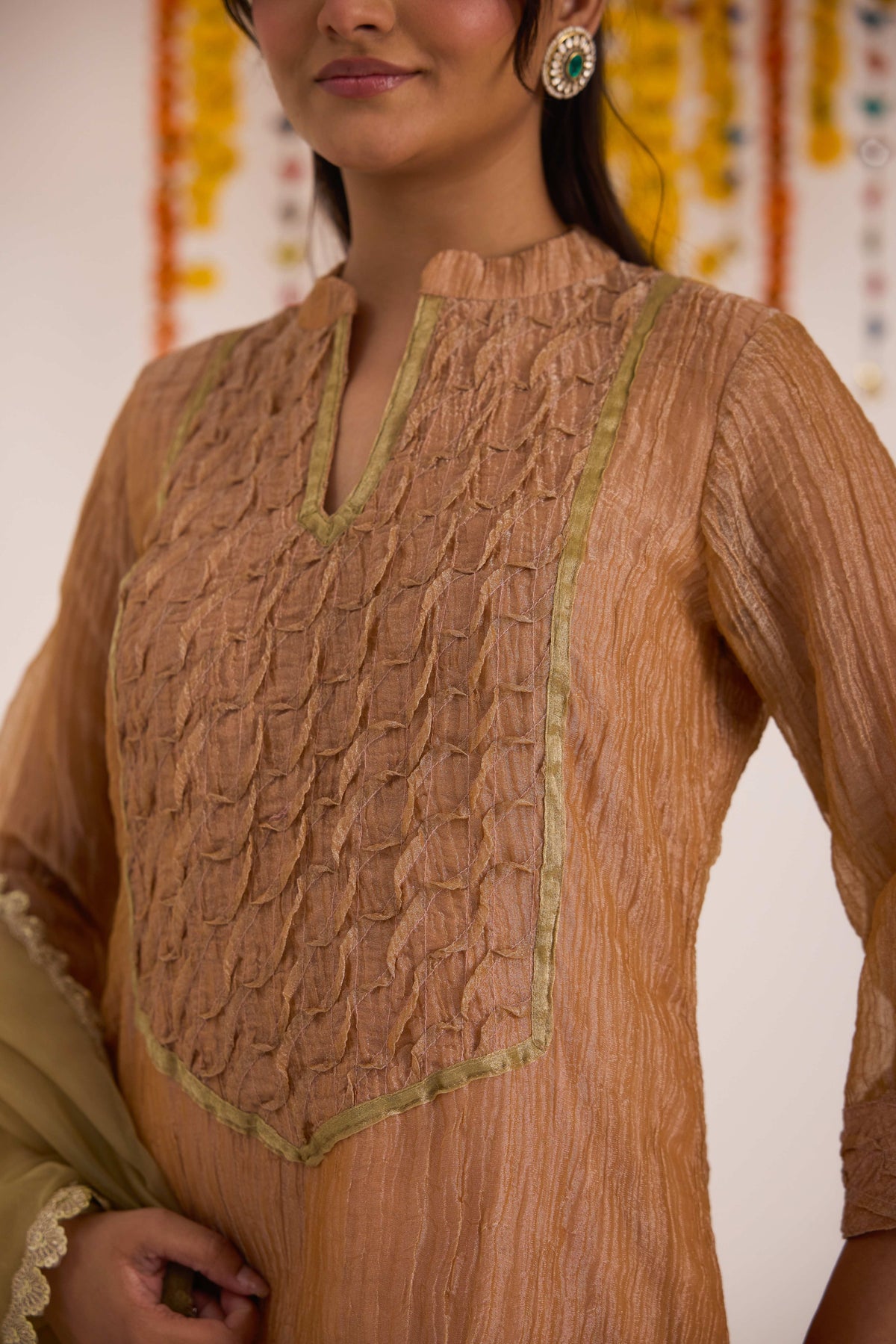 Shriya Crushed Tissue Suit set