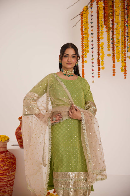 Neh Emb Banarsi Tissue Suit set