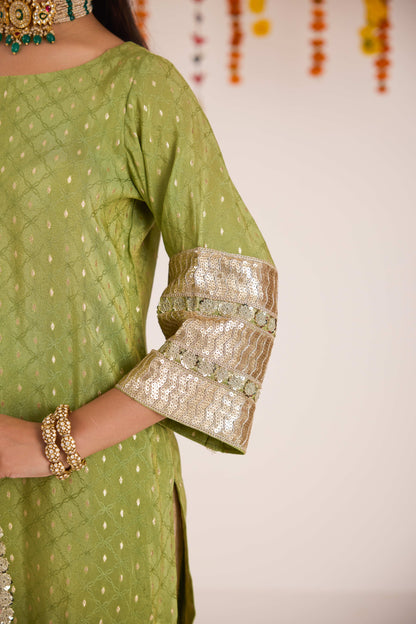 Neh Emb Banarsi Tissue Suit set